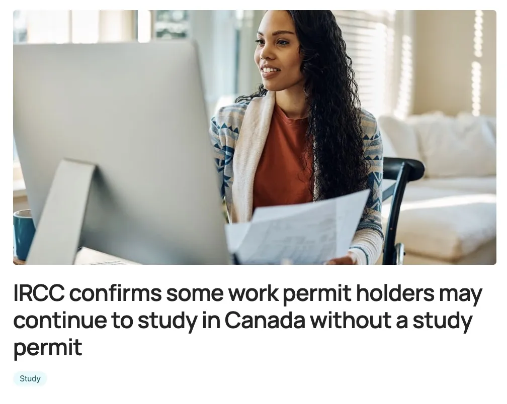 🇨🇦官宣这两类工签持有者可免学签学习！