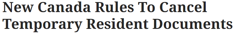 这5种情况签证入境加拿大时海关可直接取消!